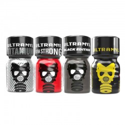Pack Ultramyl Experience 4x10ml – quatro frascos de vidro com nitrito de amilo vegetal ultra strong